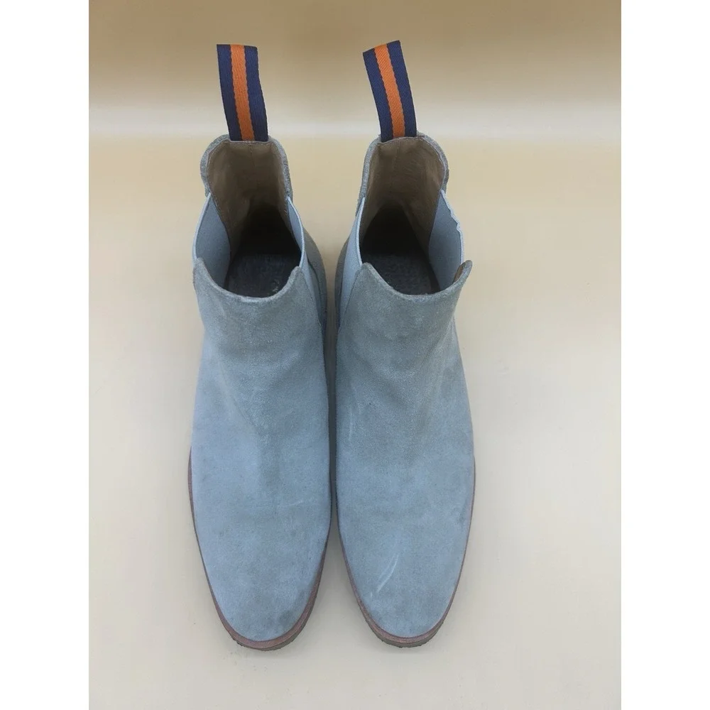 New Republic Chelsea Boots Tan Beige Suede Crepe Sole Men's Size 9.5